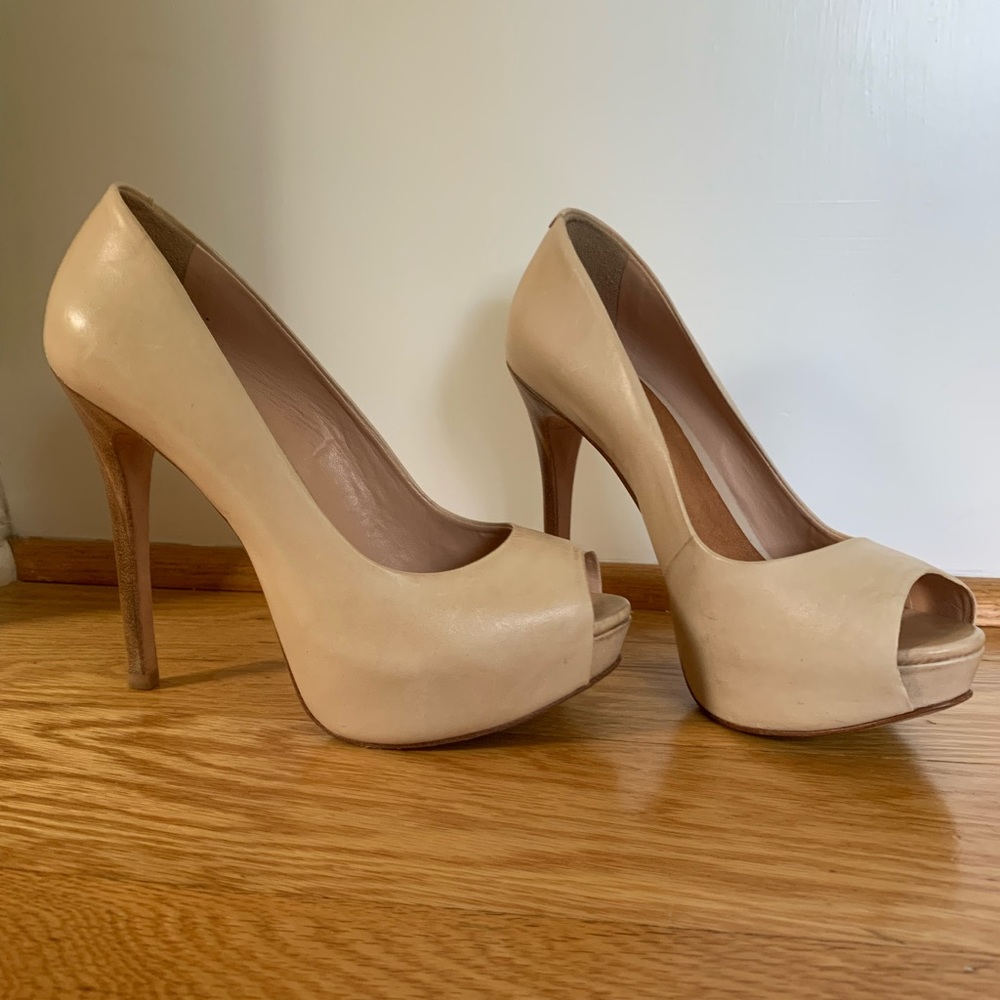 Aldo size 37 Peep Toe Heels Pumps Shoes